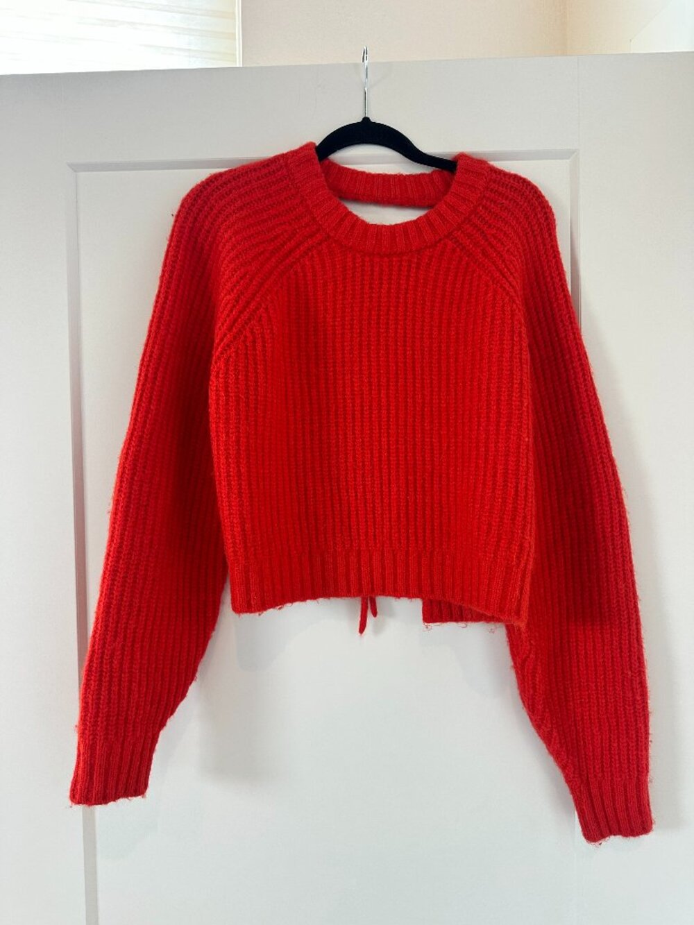 Women's Chunky Open Back Tie Sweater - Future Collective